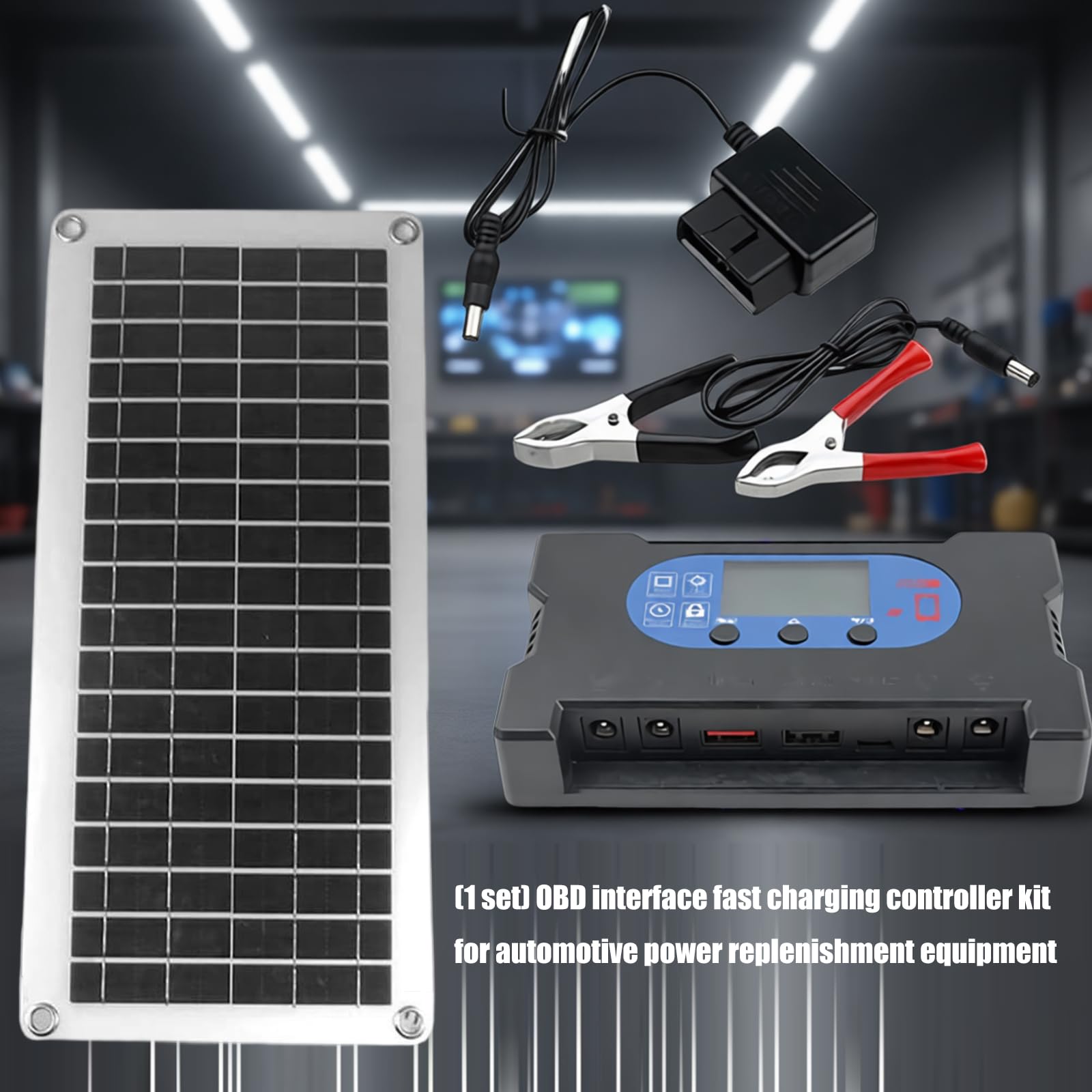 Alimentatore solare per auto da 20 W con uscita 10A e temperatura elevata per batterie agli acidi da 12 V Smart Car Battery Device
