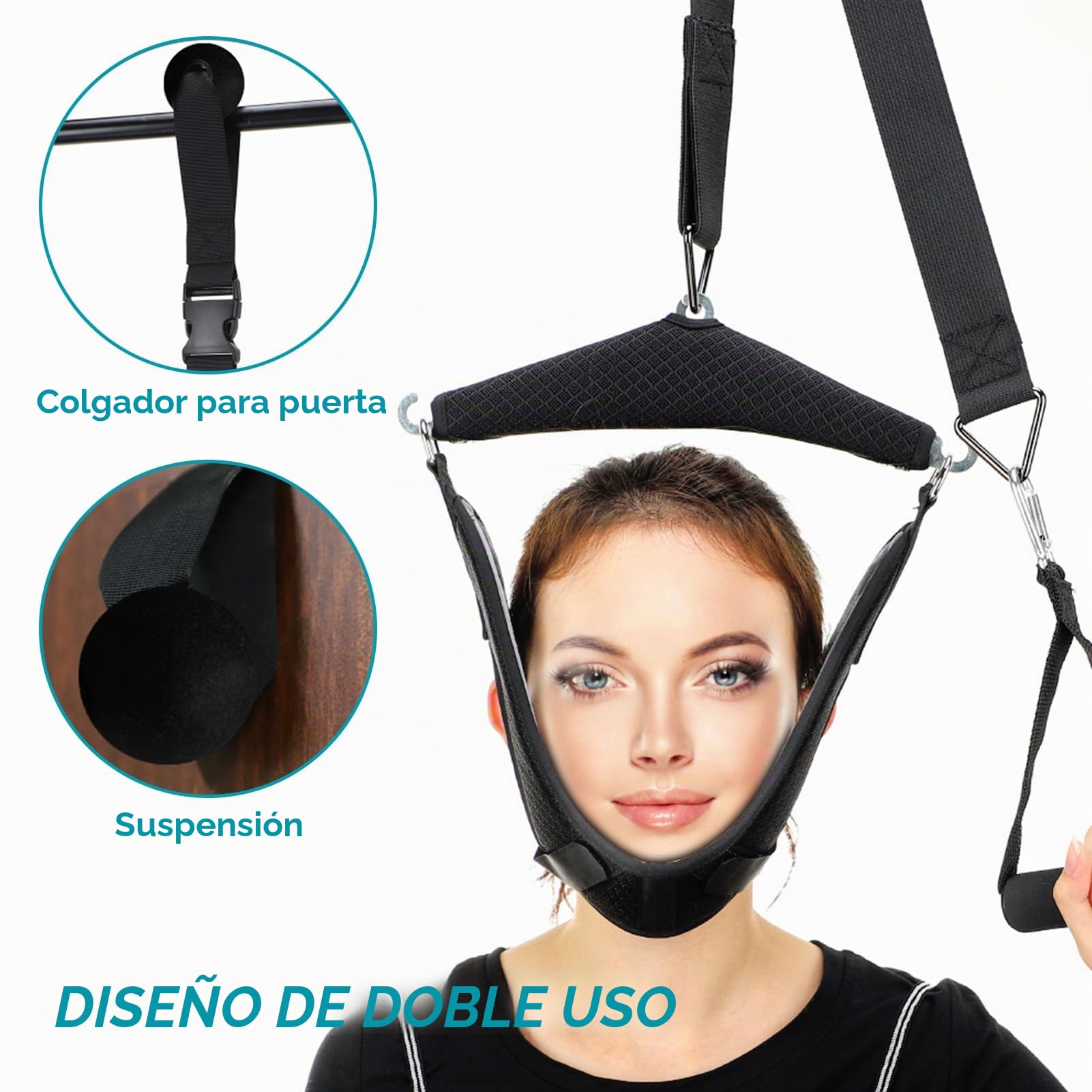Dispositivo De Tracción Cervical Para El Cuello, Corrector De Postura Profesional Sobre La Puerta Dispositivo De Tracción Cervical Para Estirador De Cuello, Estirador De Espalda, Dolor De Cuello, Artr