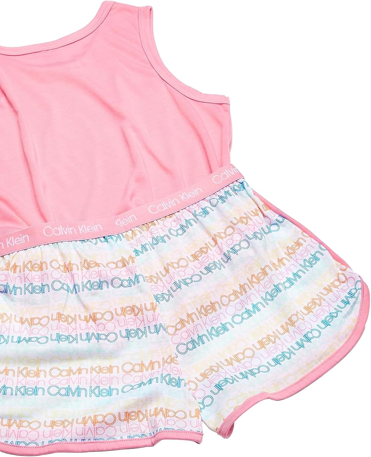 Calvin Klein Kids Girls' Short Sleeve Top and Shorts Pajama 2-piece Set - Image 2