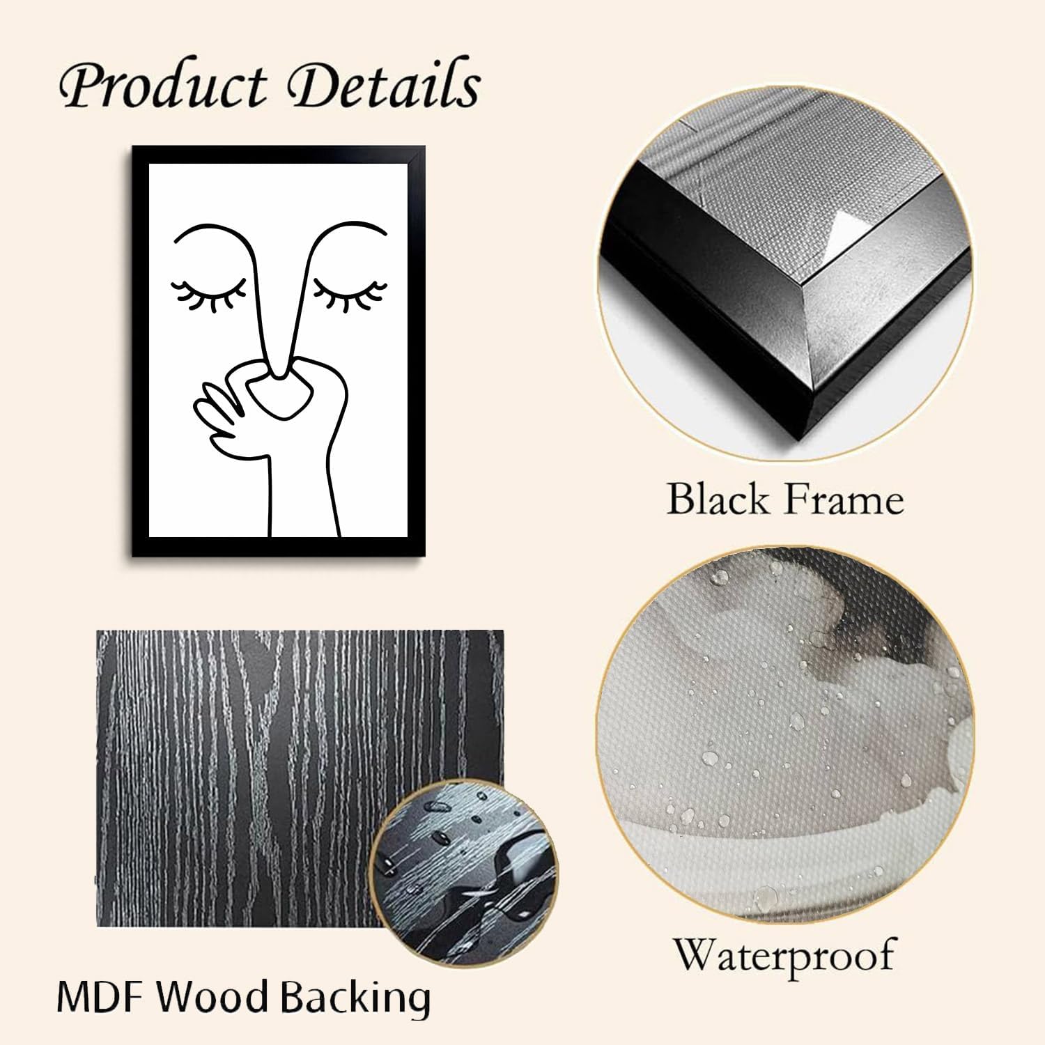 ILLBDR Bathroom Framed Wall Art Funny Bathroom Wall Art Black and White Print Humorous Minimalistic Canvas Artwork Bad Smell Decor for Guest Toilet Framed 8"x10" - Image 6