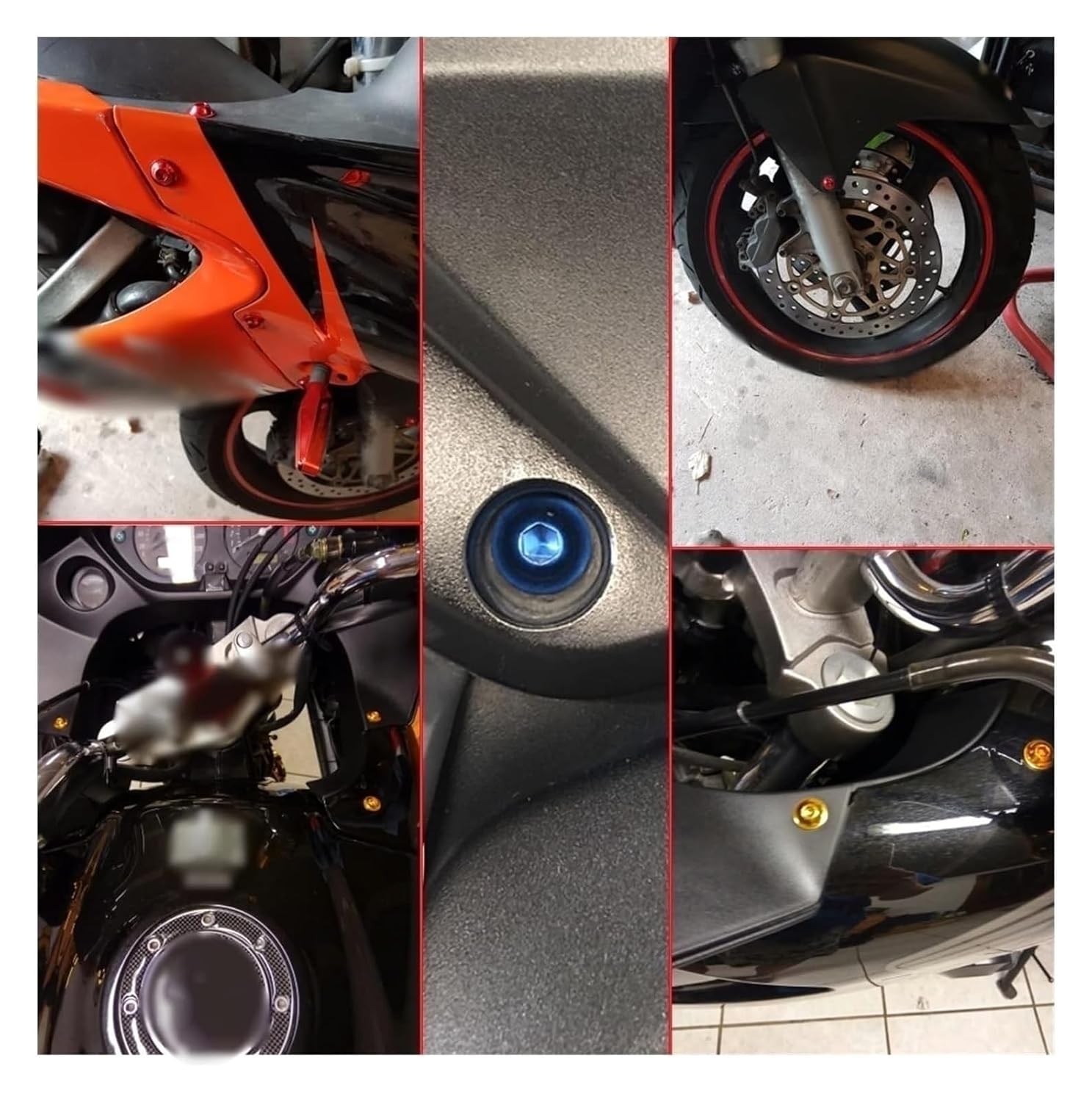 バイクパーツ フロントガラス風防ボルト 用 ニンジャ 250 300 650 H2R