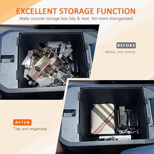 Miniatura 4 de CDEFG Organizador de accesorios de consola central compatible con Ford Maverick XL XLT Lariat 2022 2023, caja de almacenamiento de material ABS,