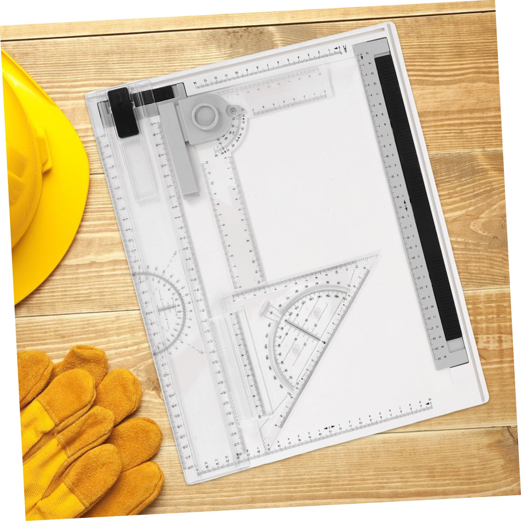 Tavoletta da Disegno A4 Professionale per Architettura, Set 1 | Plastica, Strumenti e Righelli Inclusi, Portatile e Leggera, Scale Precise per Uso Outdoor