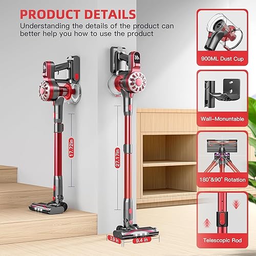 Miniatura 6 de Aspiradora inalámbrica, aspiradora de palo