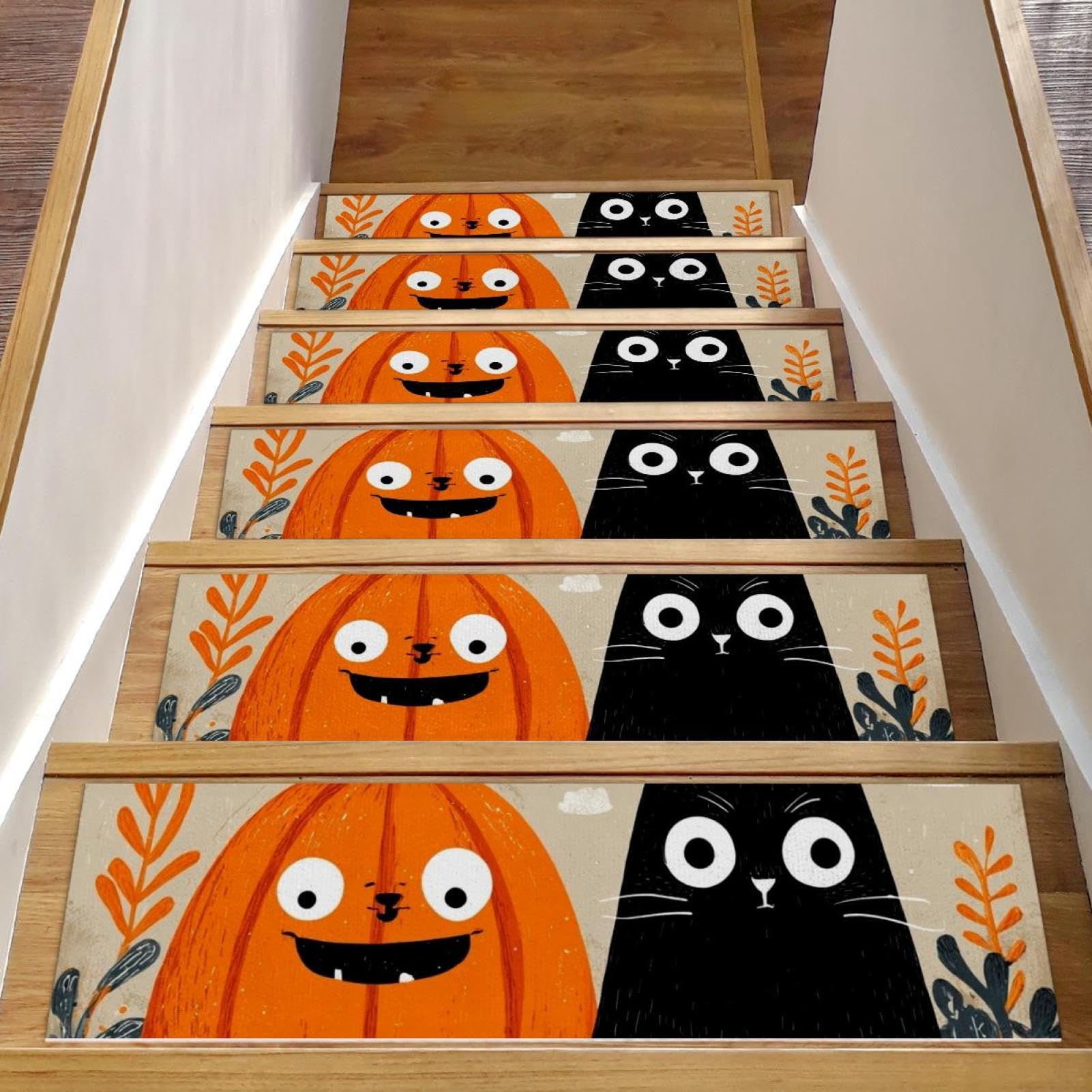 Tapis d'escalier antidérapants pour marche bois interieur protection decoration Halloween