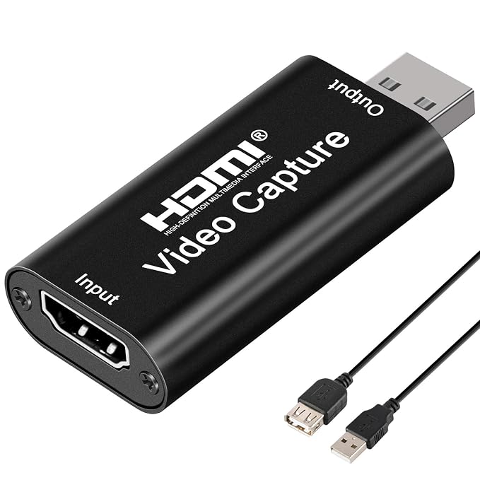 Tobo Video Capture Card, HDMI to USB 2.0 High Definition 1080p 30fps, Record Directly to Computer for Gaming, Streaming, Teaching, Video Conference or Live Broadcasting - (TD-813HVC-005)