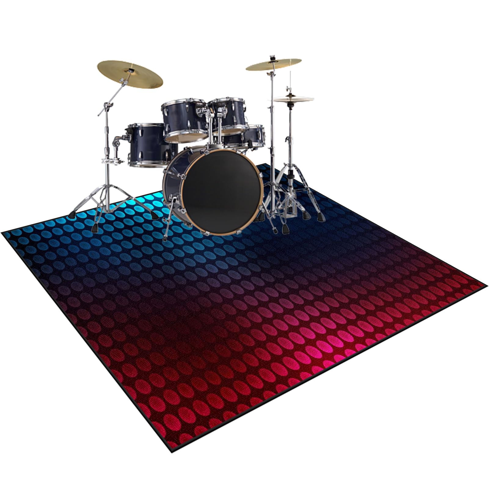 160 x 140 cm Schlagzeugteppich Schallschutz Teppichmatte Trommel Teppiche, Schallschutzmatte, Rutschfeste Drum Matte für Akustik Schlagzeug Bass Drum Elektronisch Snare Musikinstrumente Teppich