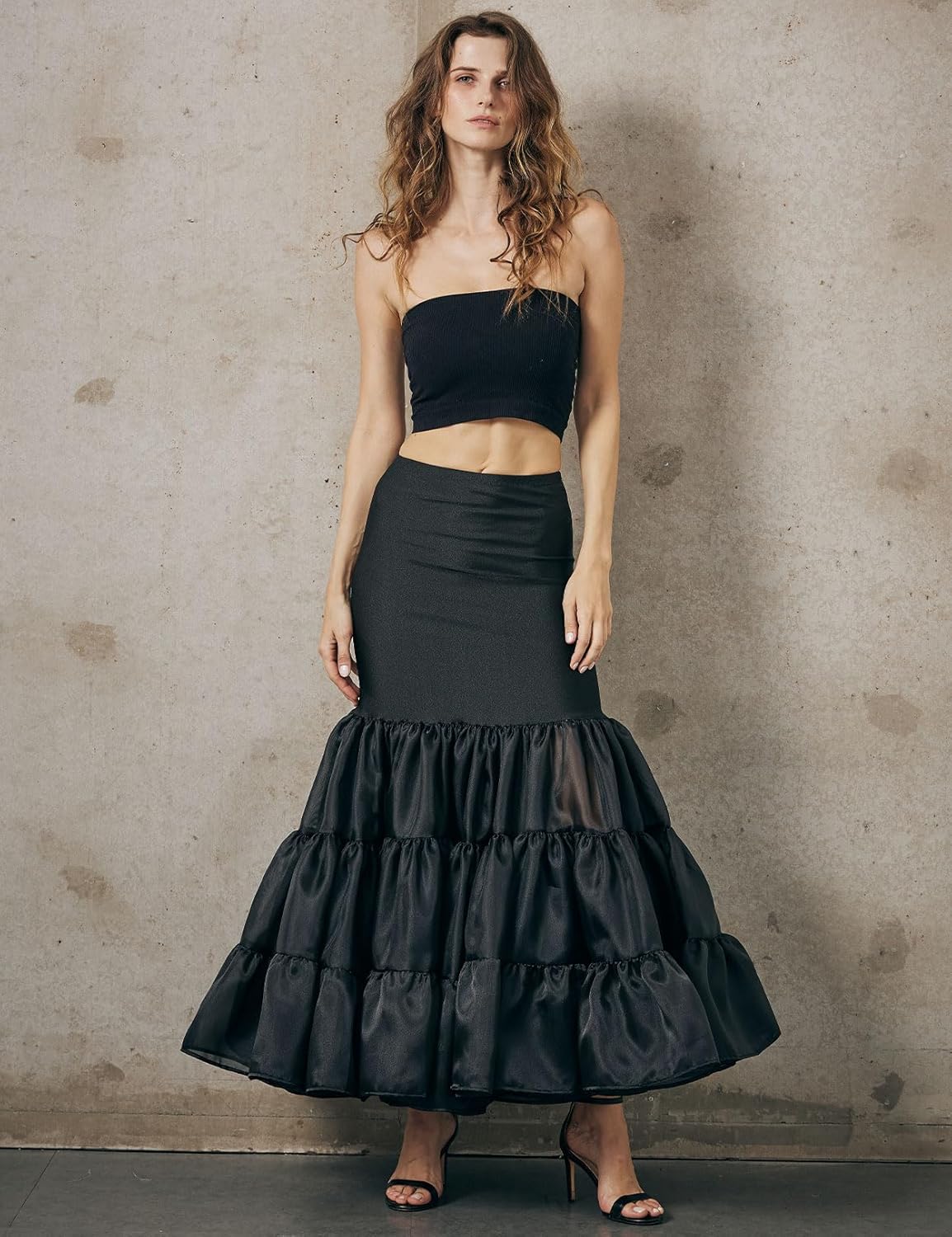 BEAUTELICATE Women Petticoat Skirt for Women Under Dress Hoopless Petticoat Mermaid Petticoat - Image 4