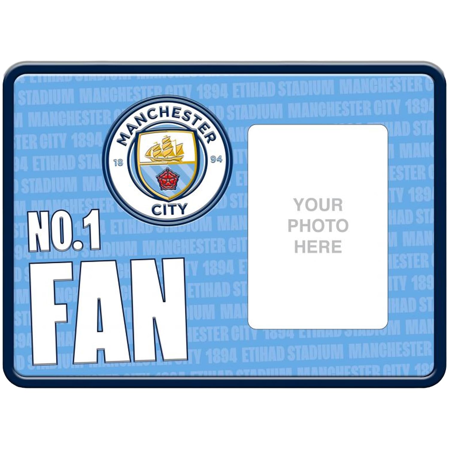 Manchester City FC No.1 Fan Photo Frame, Home Decor, Sports, Gift