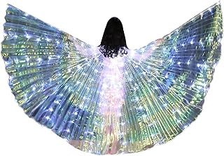 Girls Light Up Led Butterflies Wings Belly Dance Princess Dress Costumes for Girls for Christmas Halloween Party - Buy now