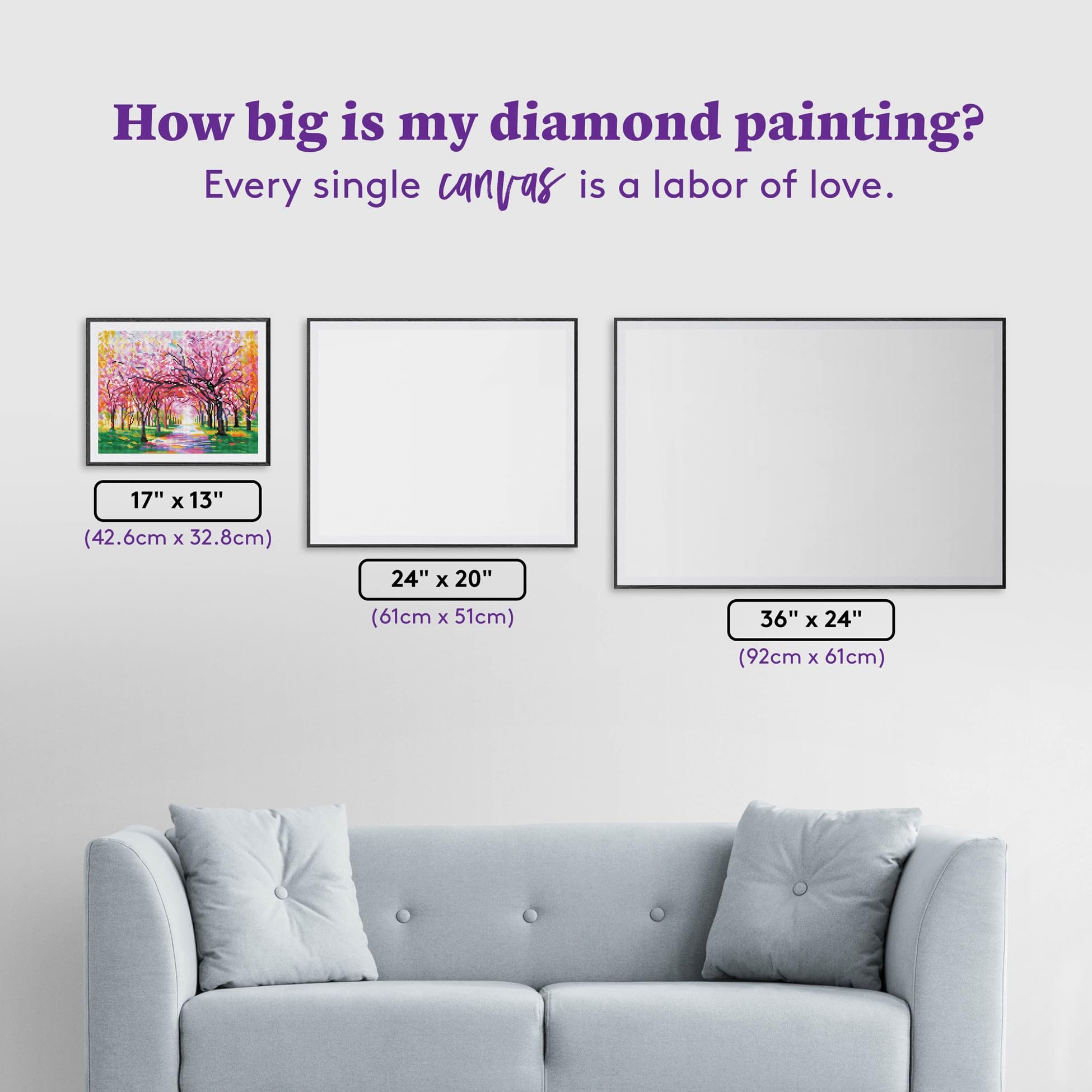 DIAMOND ART CLUB Cherry Blossom Trees Diamond Painting Kit, Fun