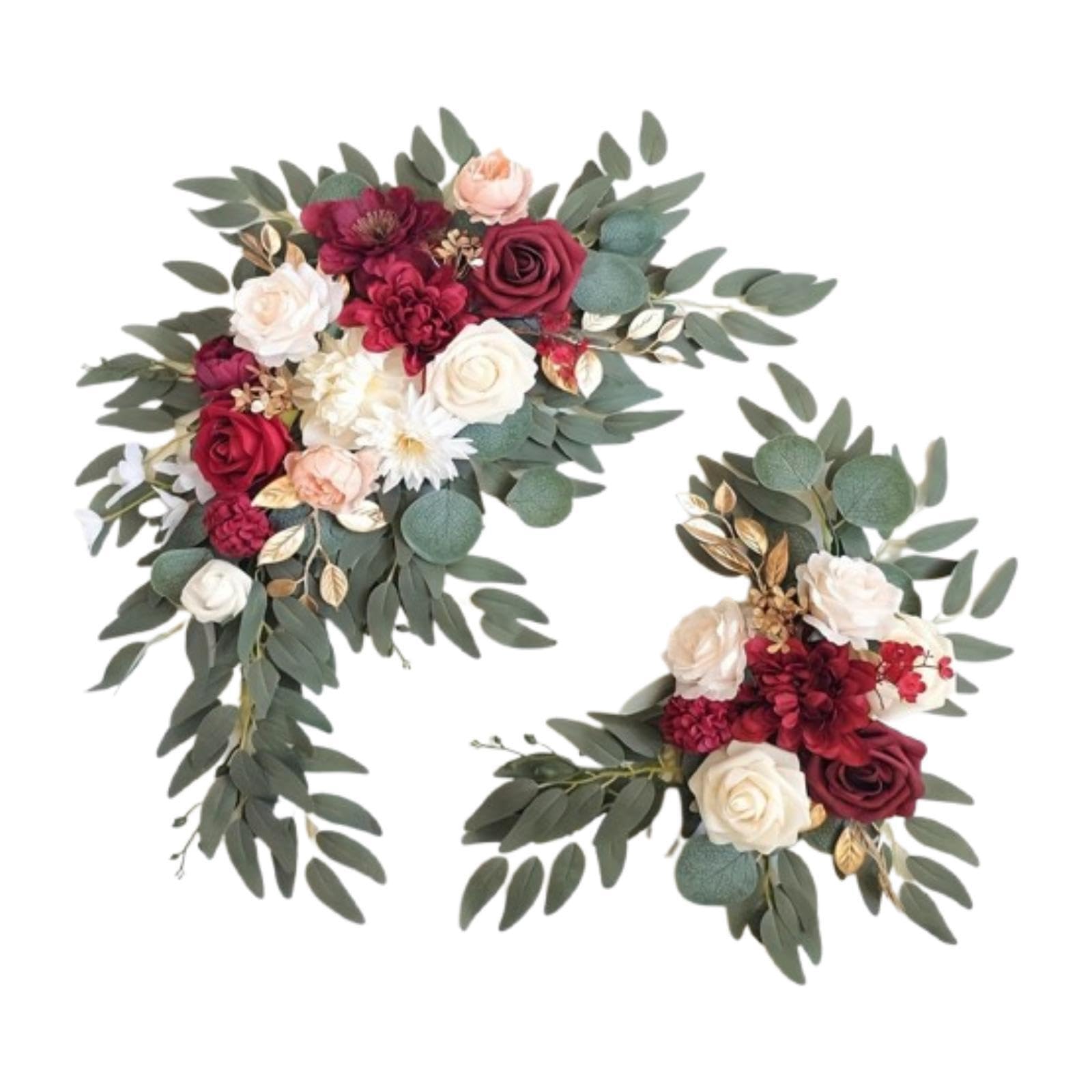 Arche de fleurs artificielles pour décoration de mariage élégante et romantique