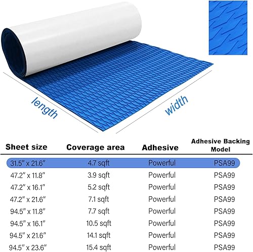 Miniatura 80 de HZshark Hoja de espuma EVA para cubierta de lancha, almohadilla de tracción universal para tabla de surf, almohadilla de agarre antideslizante, hoja