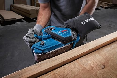 Bosch Professional Ponceuse à bande GBS 750 (moteur 850 W, y compris bande abrasive textile, sac à poussières) - 5