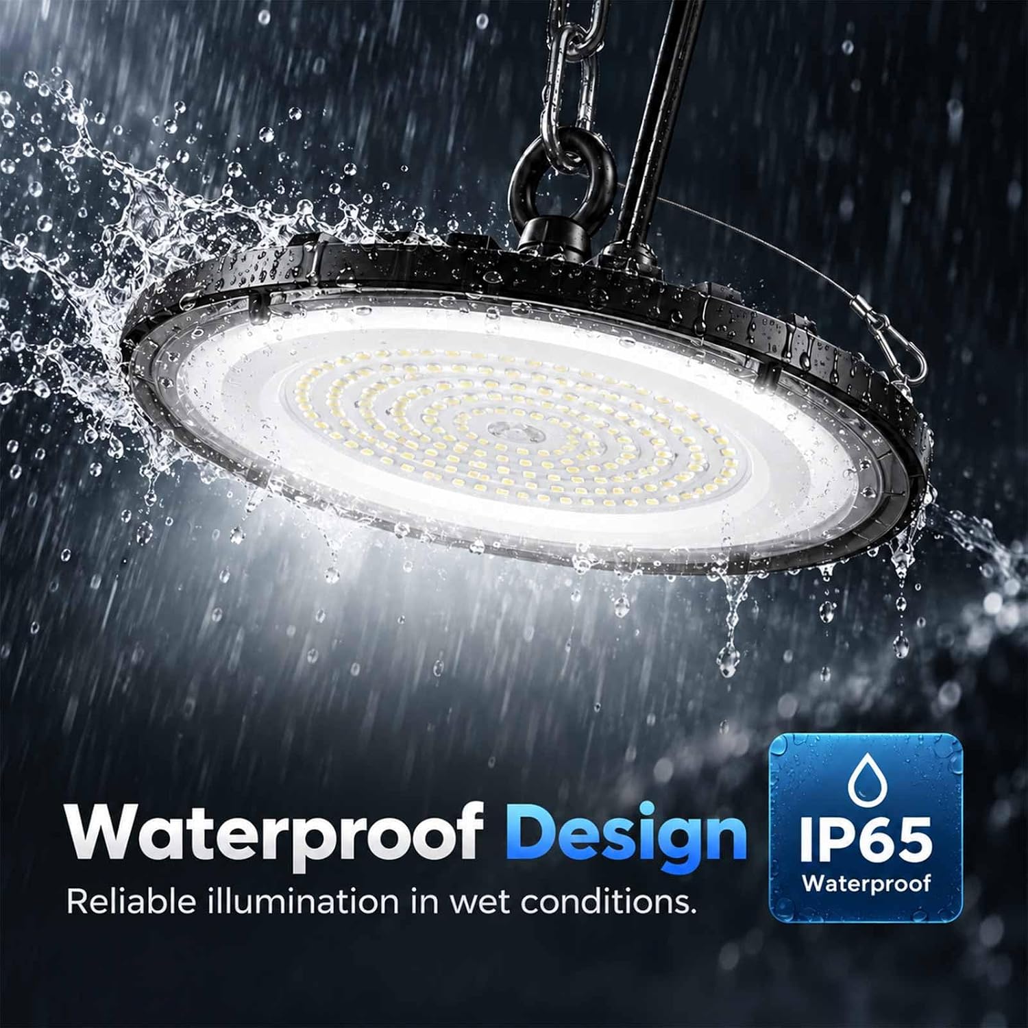 DragonLight 10 Pack UFO LED High Bay Lights 300W 40500LM 5000K, UL Listed image 2
