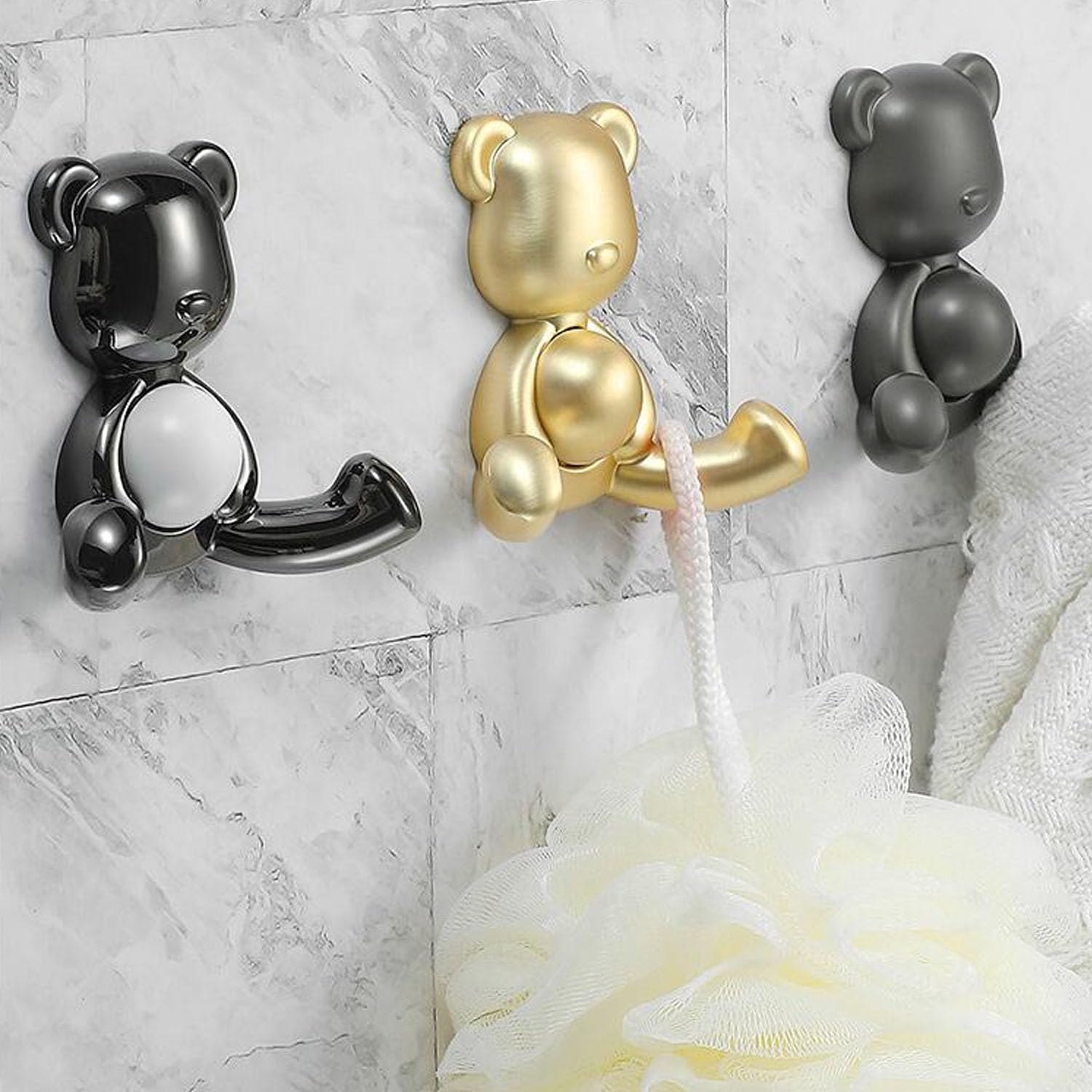 2 Pack Creative Clothes Hook Heavy Duty Coat Hooks Decorative Wall Hook for Living Room Bathroom Room Kitchen Farmhouse Wall Decoration (Black)