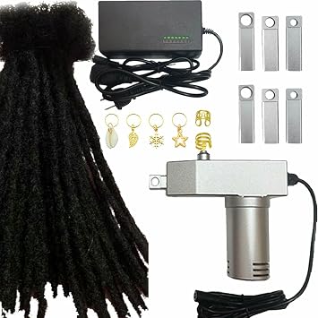 Electric Handheld Dreadlock Maker, with 6 Head, Handheld Dreadlock Crochet Braiding Making Machine, Quick DIY Dreadlock Hair Extensions