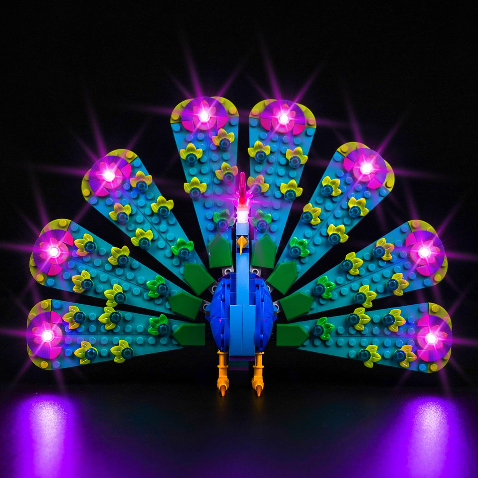 Hilighting Upgraded Led Light Kit Compatible with Lego Exotic Peacock Building Set, Lights Decoration Compatible with Lego 31157 (Model Not Included)