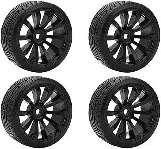Tnfeeon RC Rubber Tires and Wheels Set