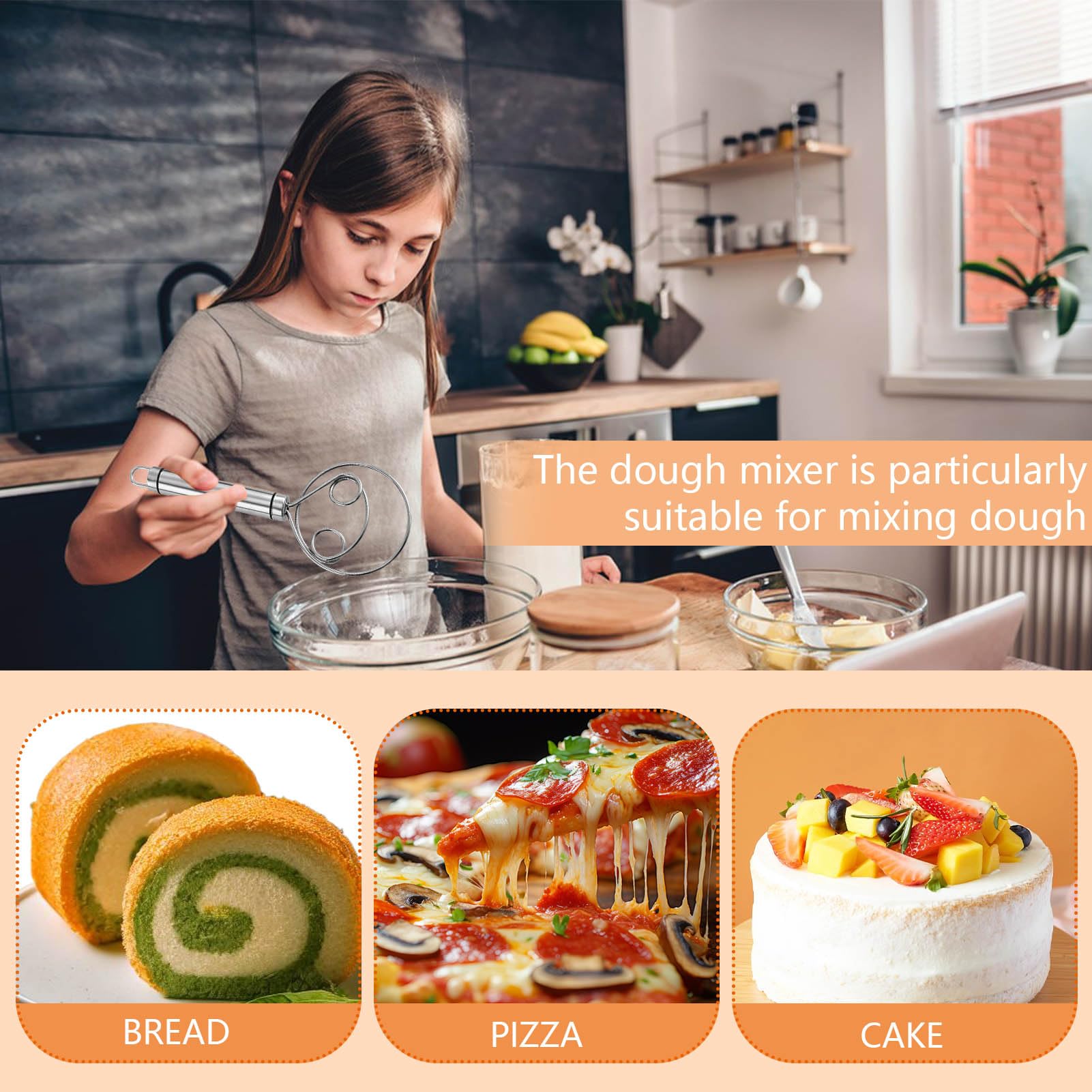 Fruste Danish Per Impasto - 2 Pezzi In Acciaio Inox Con Manico Legno | Per Pane, Pizza E Dolci - Foto 3