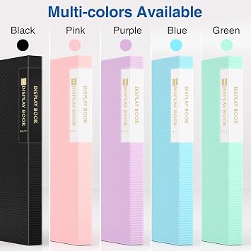 Sooez Binder with Plastic Sleeves 18-Pocket, Displays 36 Pages, 8.5x11