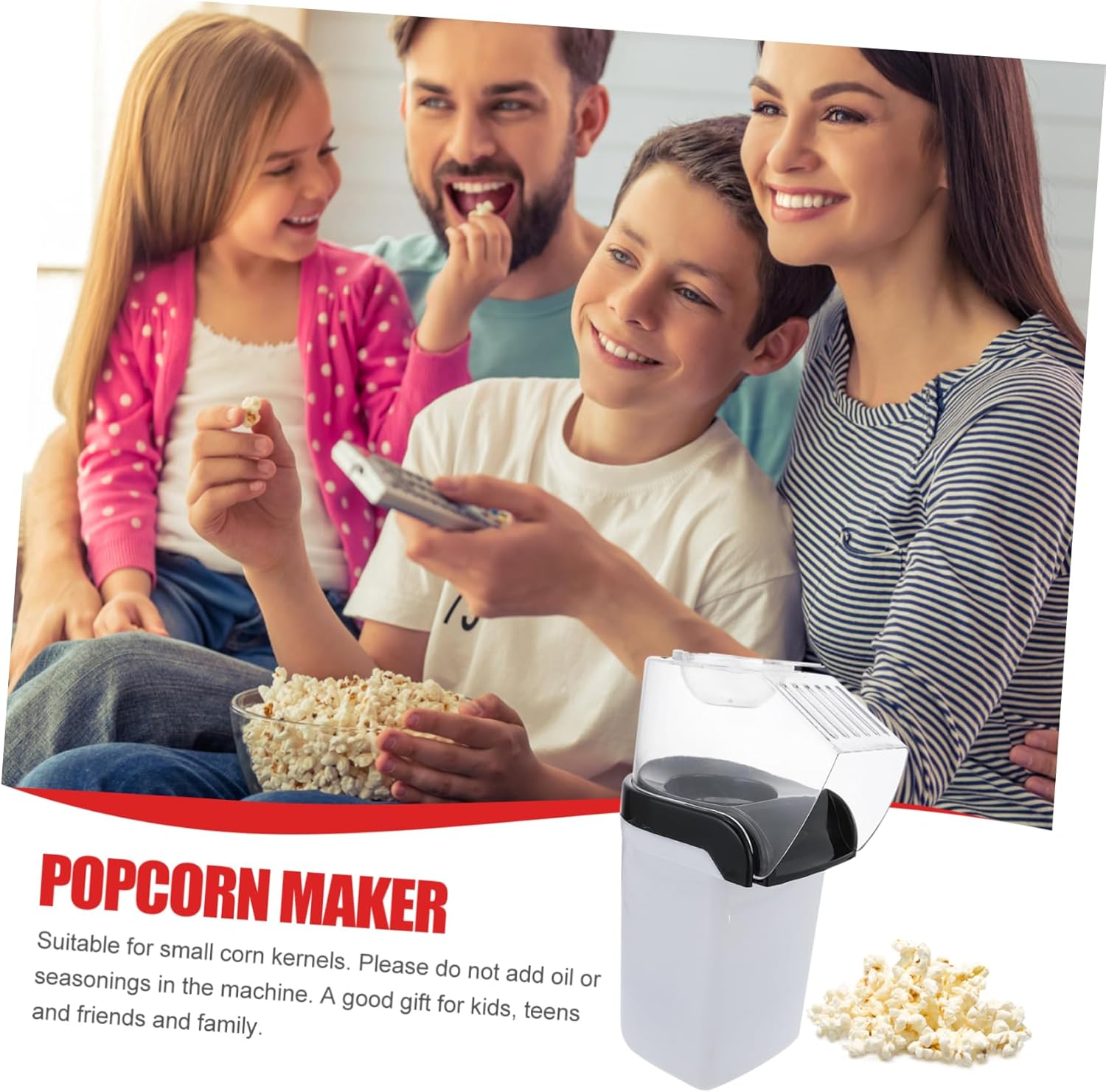 Home Automatic Popcorn Maker Hot Air Popcorn Machine Kit Snack Machine 110v