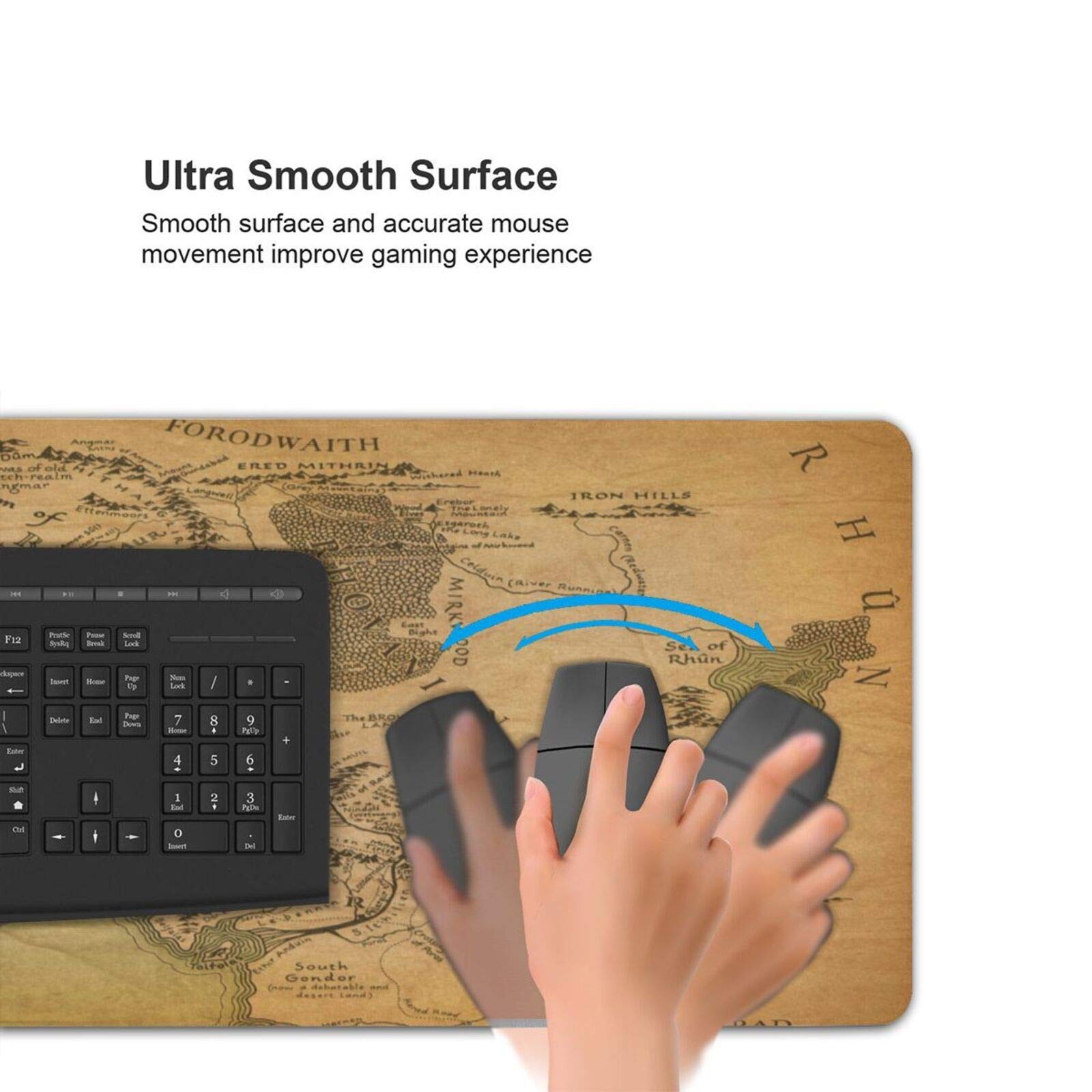 Mouse Pad Con Cerniera Impermeabile – Custodia Inclusa, Multifunzione, EVA, Per PC E Laptop (Grigio, Quadrato 23 Cm) - 5