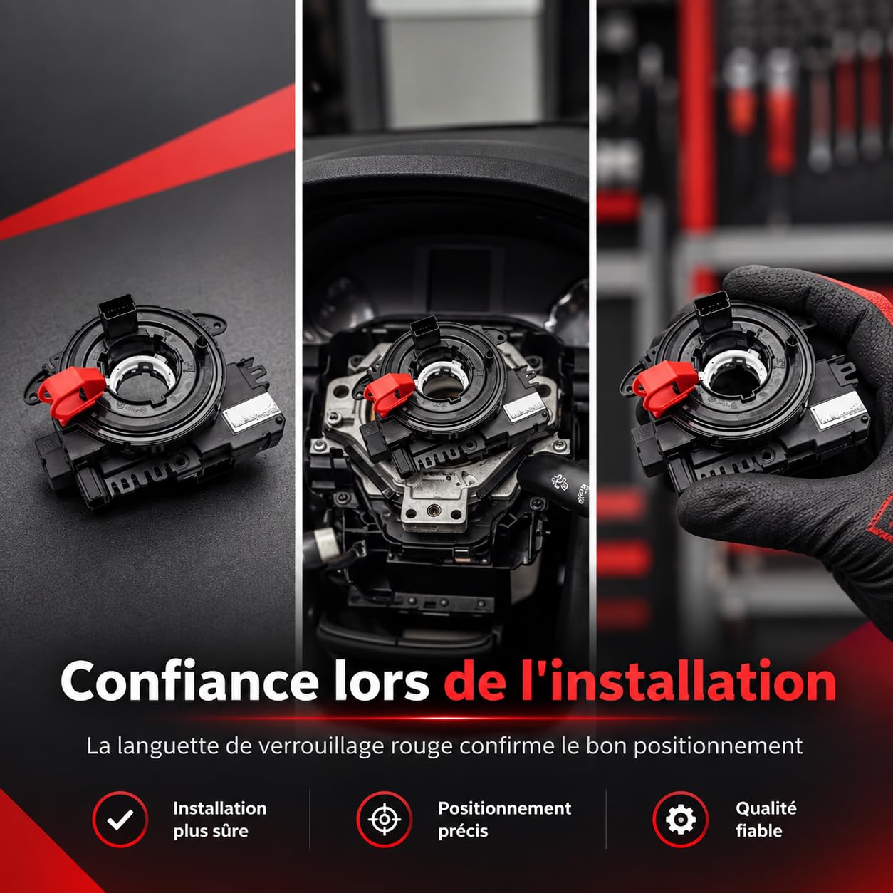 CQX Capteur d'angle de braquage 5K0953569Al 5K0953569H Capteur de Position du Volant Capteur d'angle de braquage Pièces de Rechange Automobiles Accessoires