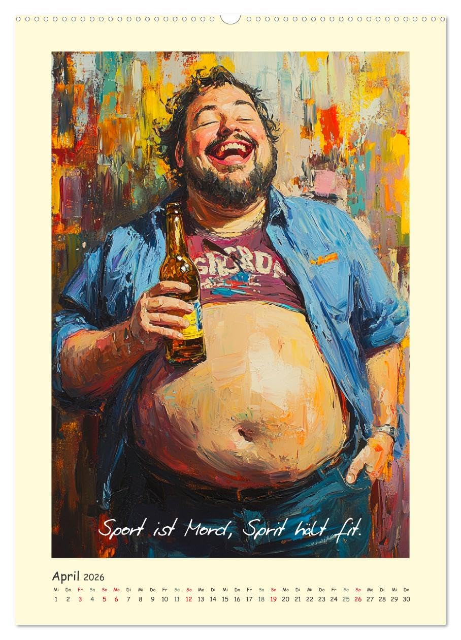 Bier, Bäuche, Sprüche. Spaß mit Hopfen und Malz (hochwertiger Premium Wandkalender 2026 DIN A2 hoch), Kunstdruck in Hochglanz: Ein humorvoller ... rund ums Bier (CALVENDO Hobbys)
