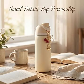 Black Cherry for Owala Water Bottle 16oz, 19oz, 24 oz, 32 oz, 41 oz, Black Red Cherry with Cute Cherries and Bow Pendant - Perfect Accessories for Owala Tumbler | for Owalas FreeSip, Decor Gift