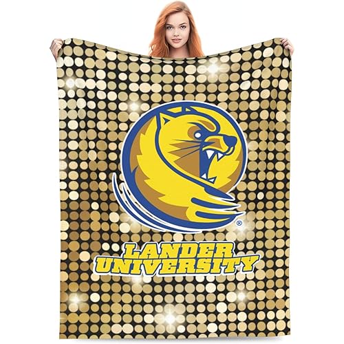 Lander University Anti-Pilling, Anti-Wrinkle, Anti-Allergy, Non-Shedding, Ultra-Soft Flannel Fleece Blanket