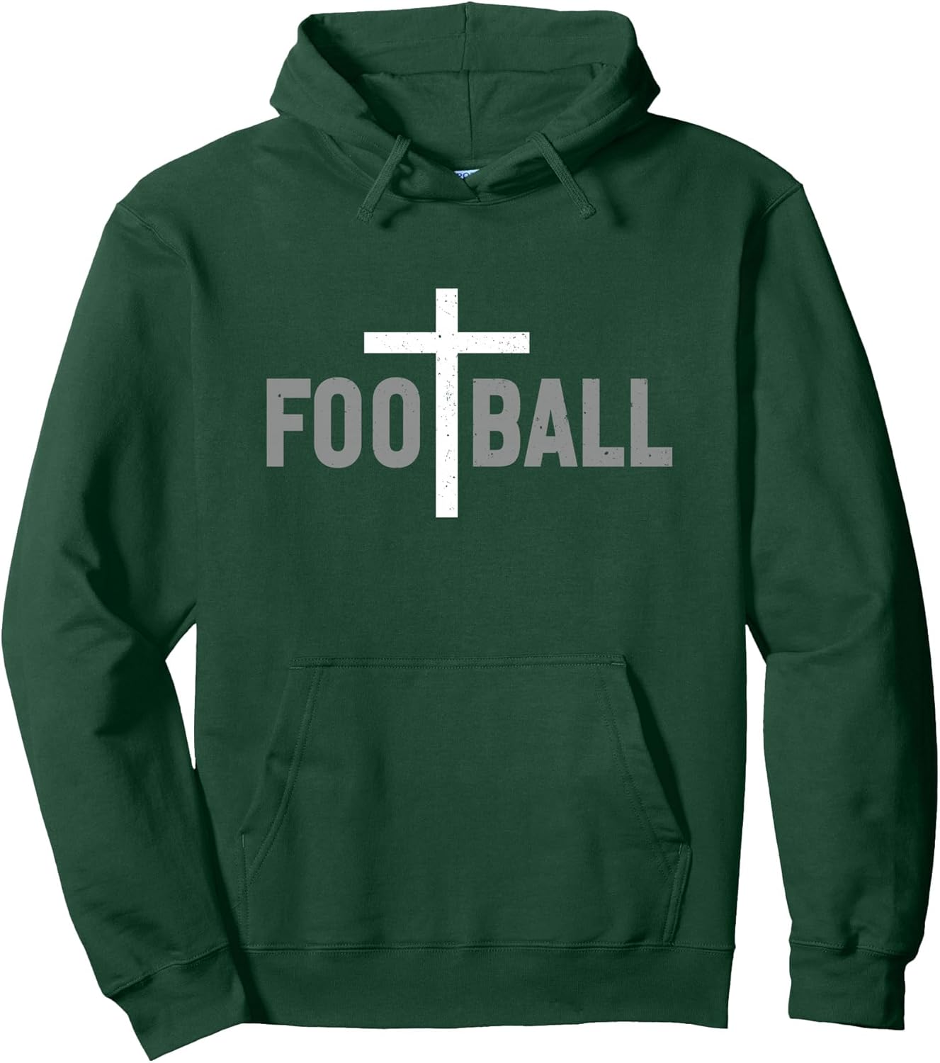 Football Christian Cross Men Boys Pullover Hoodie