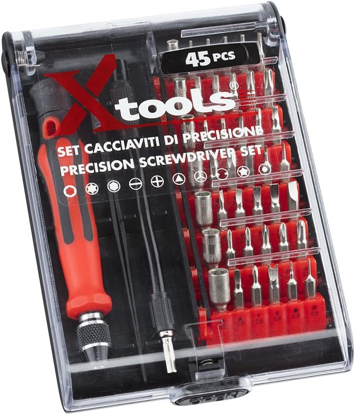 Xtools 45 Piece Precision Screwdriver Kit for Mobile Phones, Tablets, Laptops, Watches and Other Electronic Devices