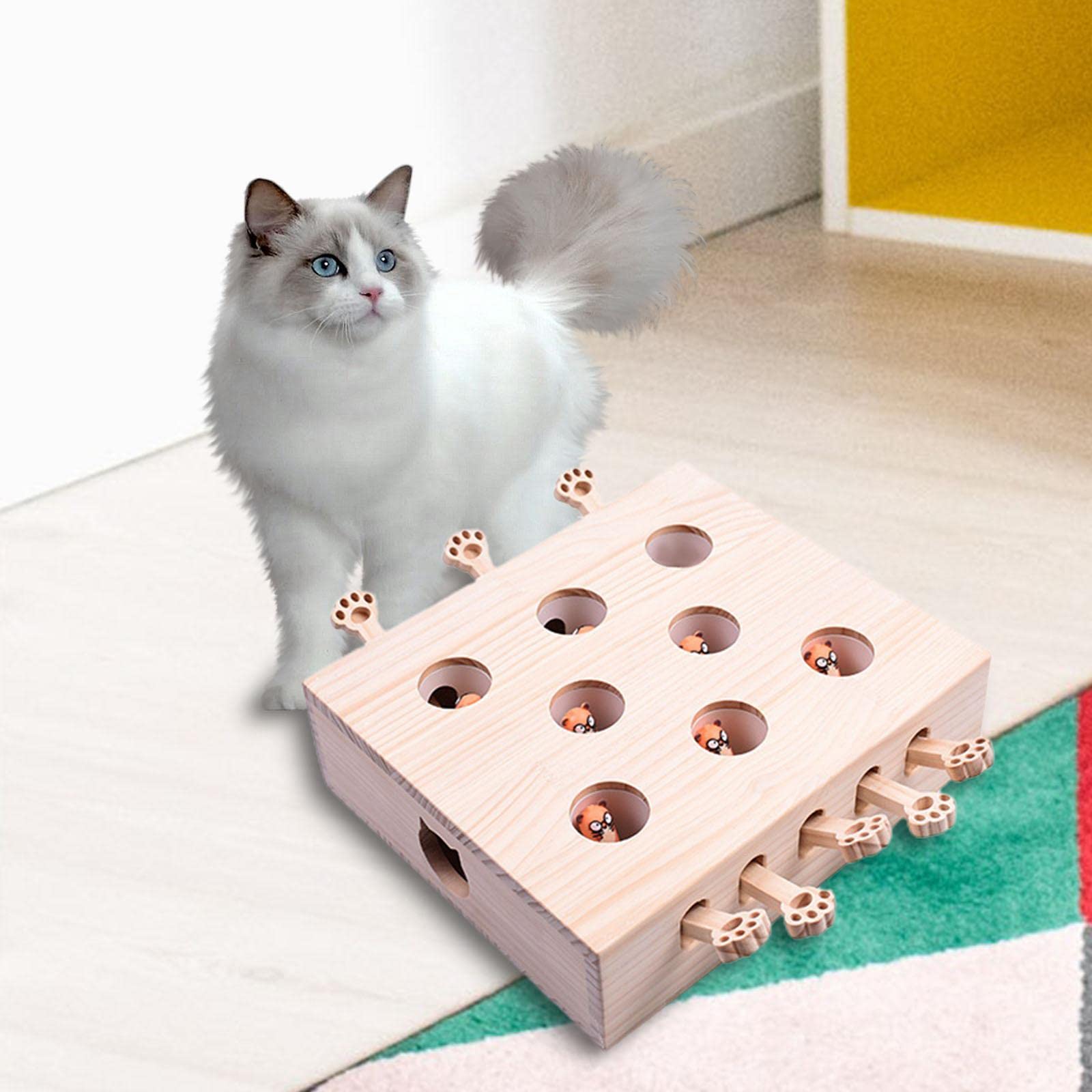 Divertidos Juguetes para Gatos, Suministros para Mascotas, Caja de Laberinto, Accesorios para El Dormitorio del Y El Patio, Forma de muñeca