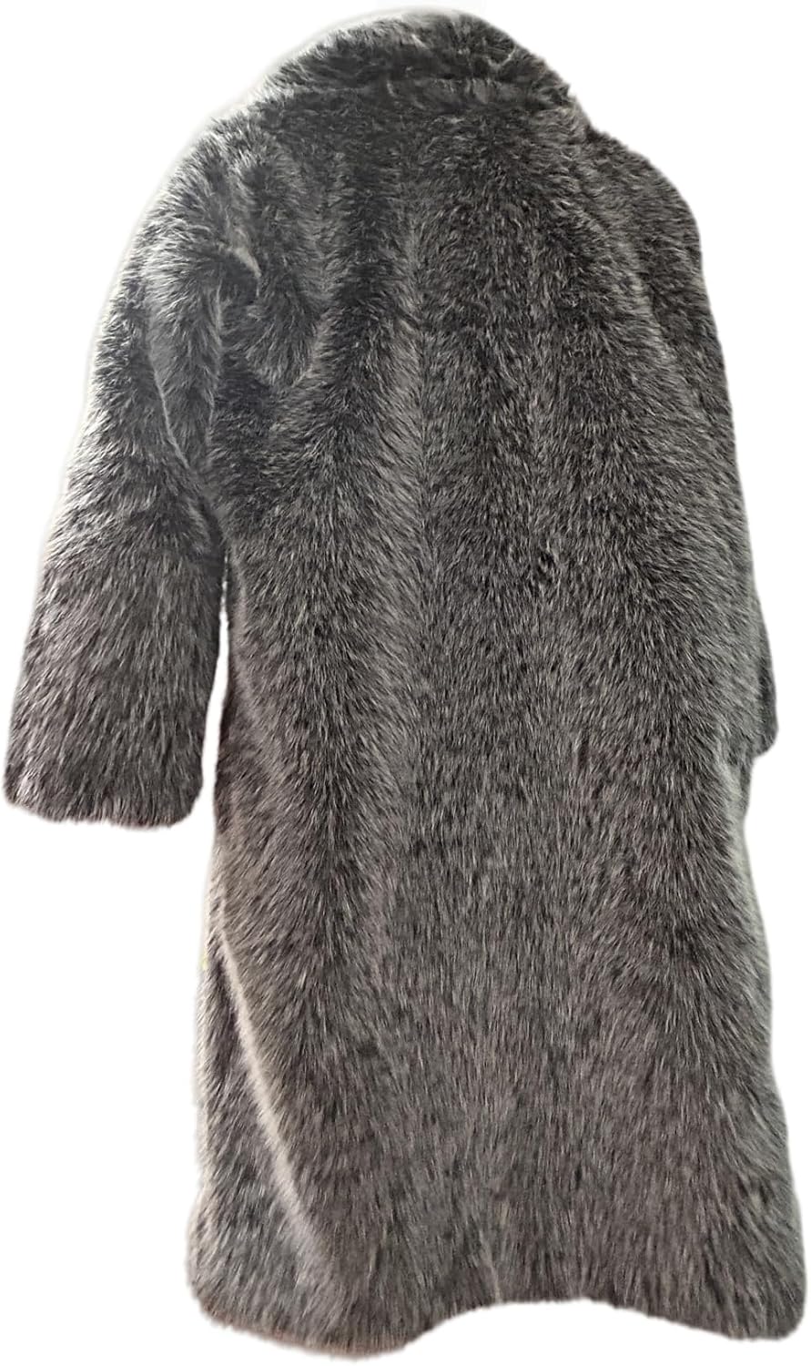 Women's Shaggy Faux Fur Warm Maxi Overcoat Outwear,Fluffy Winter Parka Long Jackets Coats - Image 7