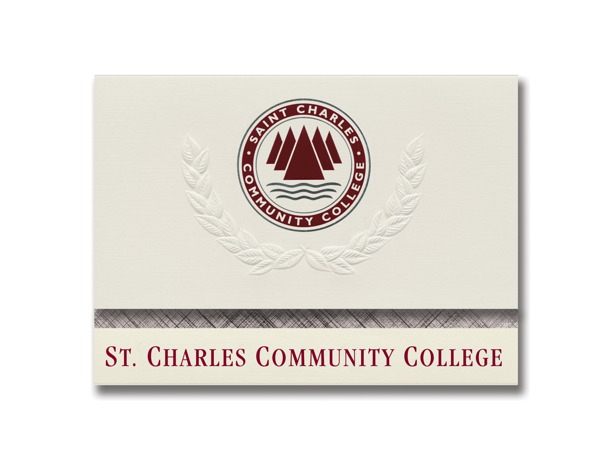 Signature Announcements St. Charles Community College Graduation Announcements, Platinum style, Basic Pack 20 with St. Charles CC Seal Foil