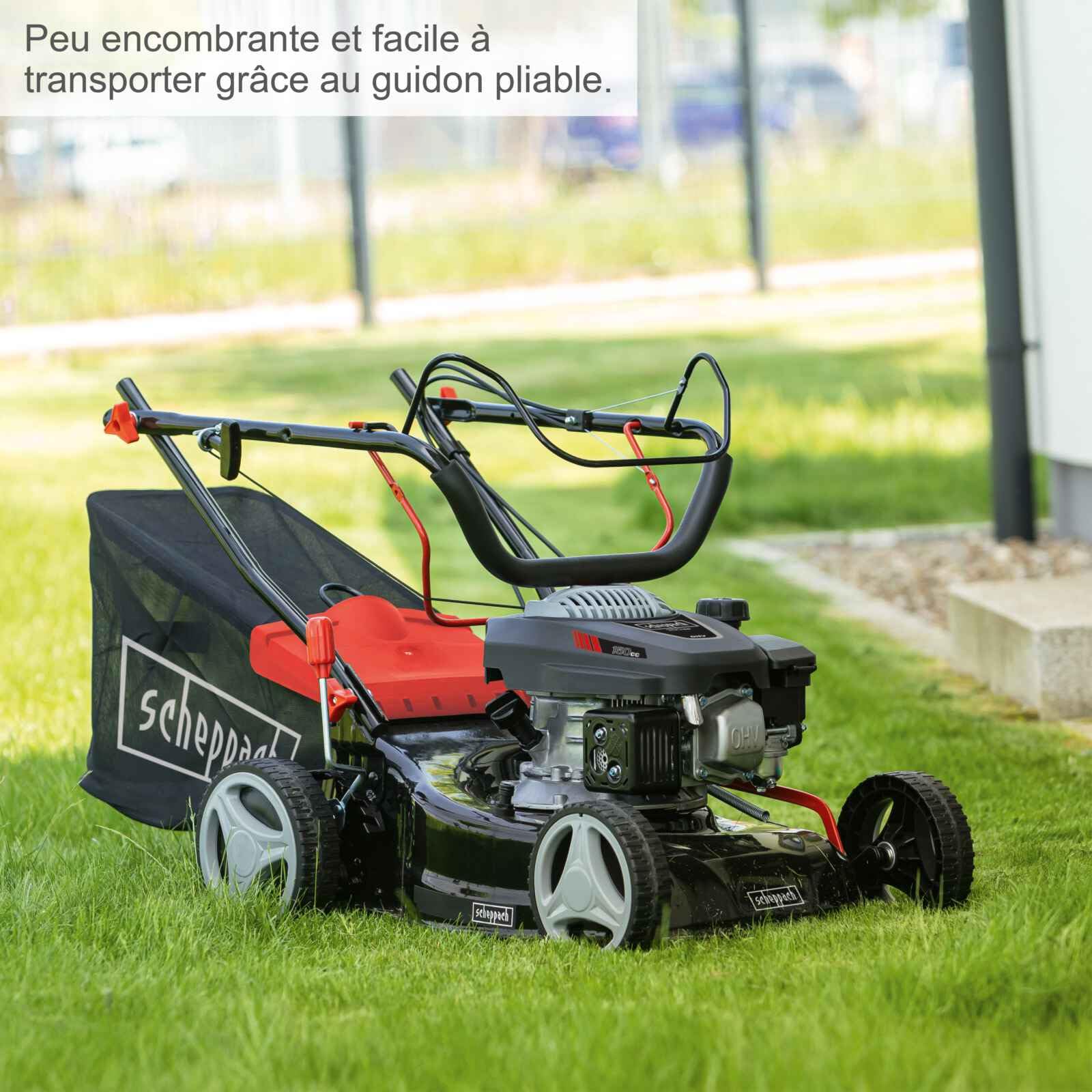 Scheppach Tondeuse Thermique MS150-42 - 150 cm³ - Largeur de Coupe 42 cm
