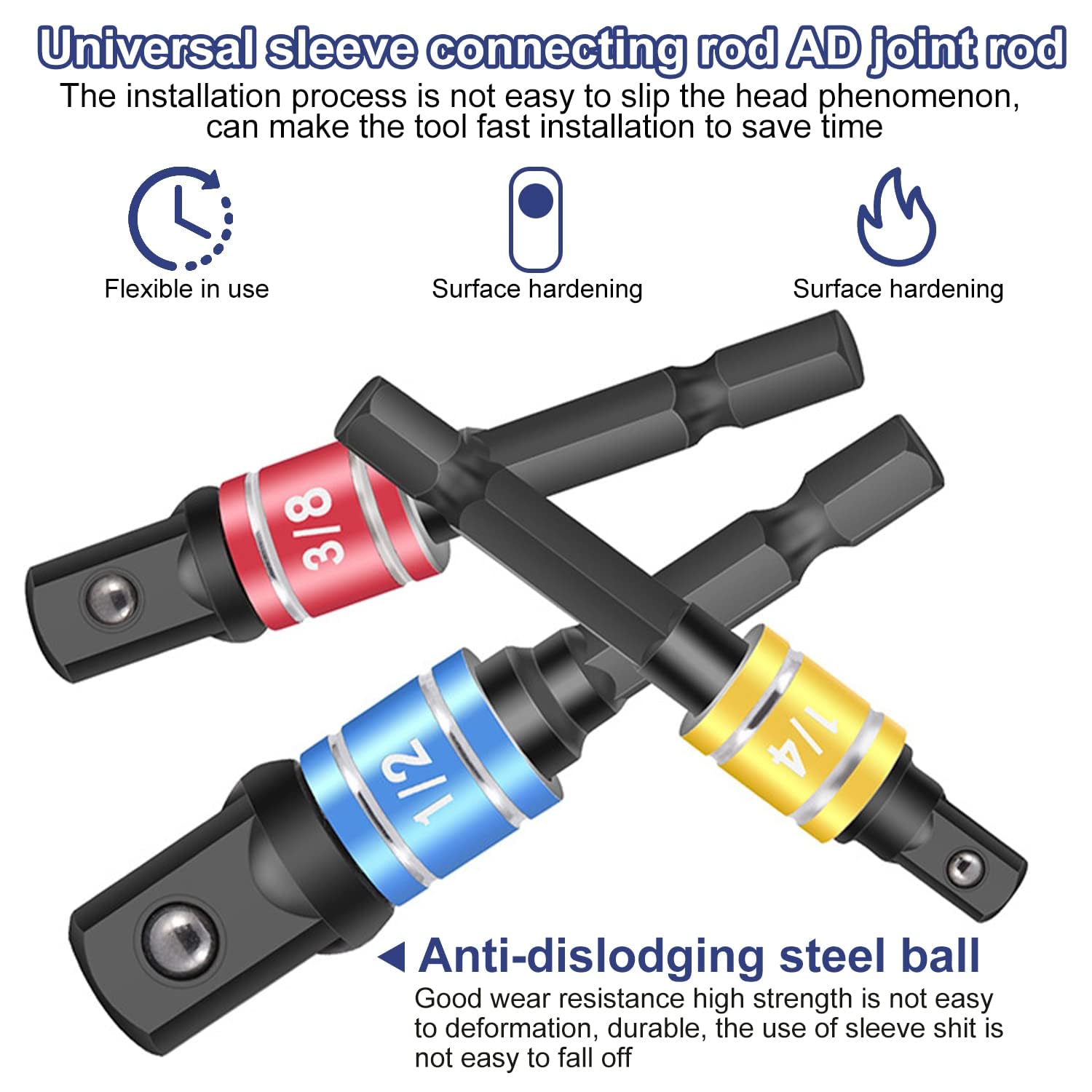 Set 12 Punte Prolunga Per Cacciavite - Adattatore 105&deg; Magnetico, Per Spazi Stretti