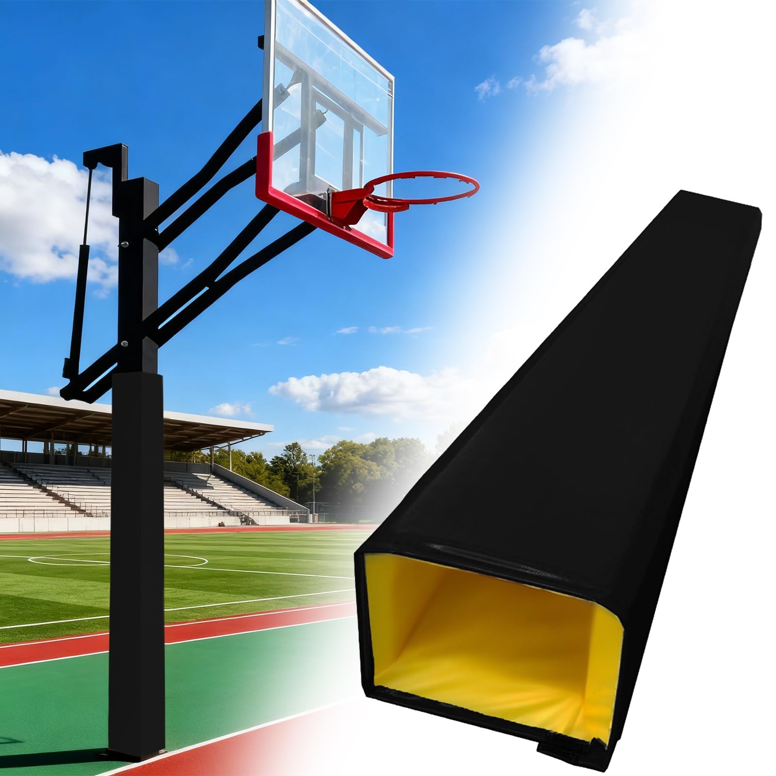Housse de colonne pour terrain de jeux extérieur de basket-ball