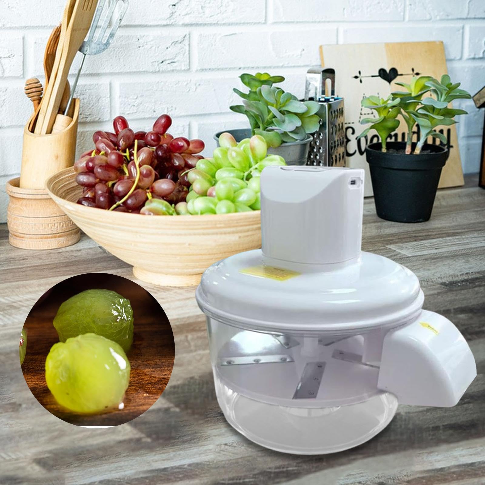 LOVIVER Sbucciatore automatico per frutta, ricaricabile tramite USB, creativo, macchina multifunzionale per la rimozione della pelle, per la casa, bar,
