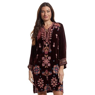 Johnny Was Velvet Tie Front Kimono Dress Brandi Women