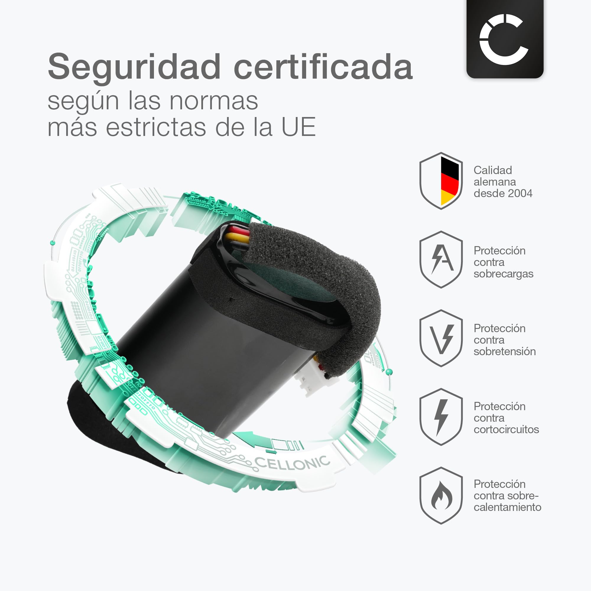 CELLONIC 2X Batería para Altavoz Compatible con Bang & Olufsen BeoPlay A1, C129D3 - (3400mAh, 7.4V)