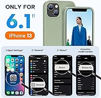 Vista 183 de Miracase Funda diseñada para iPhone 13 Pro Max con protector de pantalla, [forro de microfibra suave antiarañazos], funda protectora de silicona
