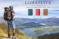 Vista 8 de Portatarjetas de pasaporte y vacuna combinada, funda tipo cartera, cartera de viaje de cuero con bloqueo RFID para hombres y mujeres, Marrón