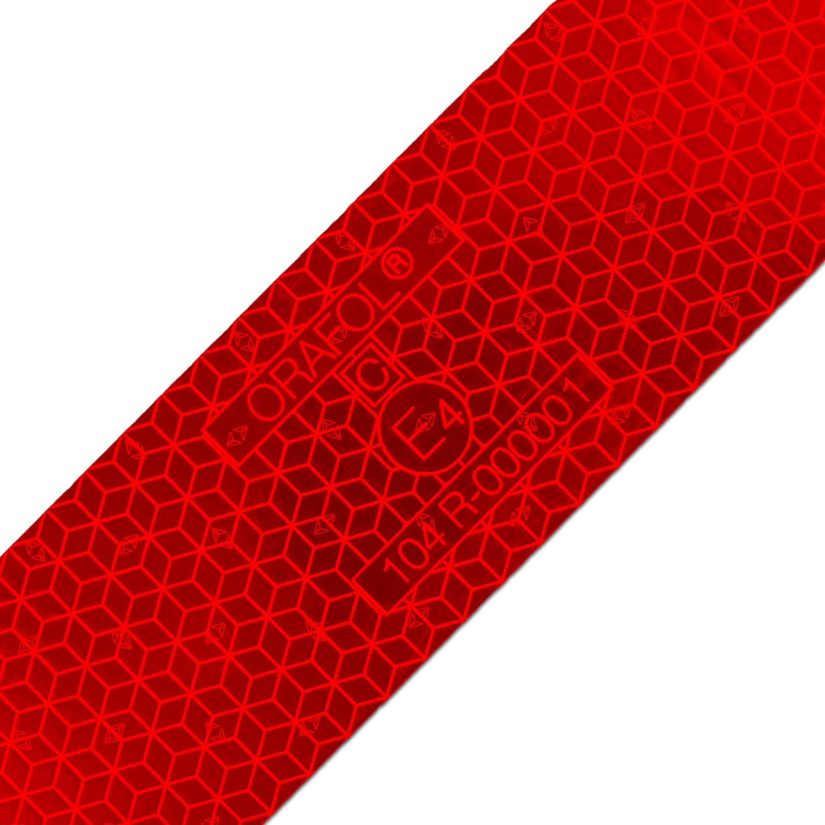 Finest Folia Orafol VC104+ Rigid Grade Konturmarkierung 50mm Reflexfolie Reflexband für Anhänger LKW Auflieger Markierung Warnmarkierung wetterfest (Rot, 10 Meter)
