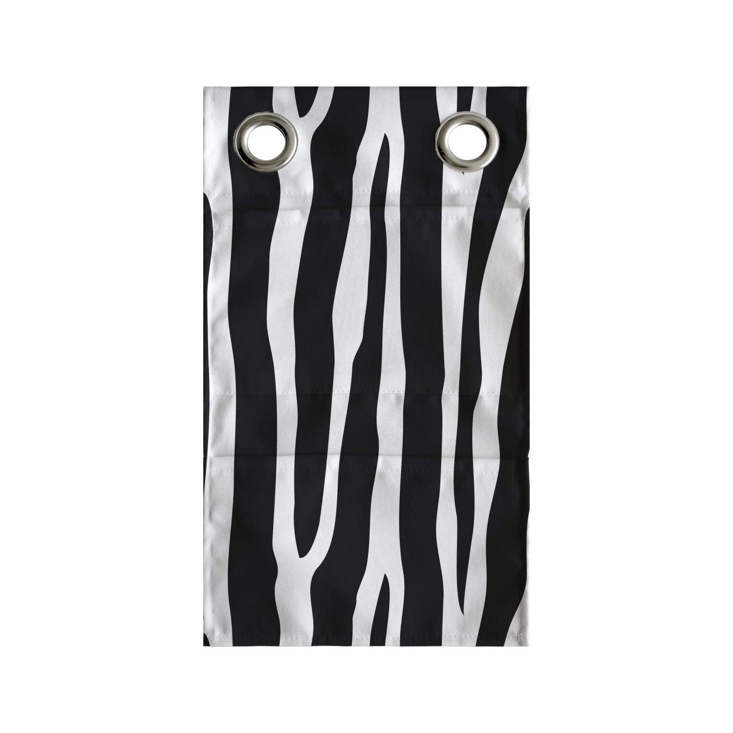 Ambesonne Zebra Print Hanging Pocket Organizer, Simplistic Exotic Savanna Animal Skin Pattern Deco Illustration, Printed Polyester Storage Bag with Pockets, 9" x 16", Charcoal Grey and White