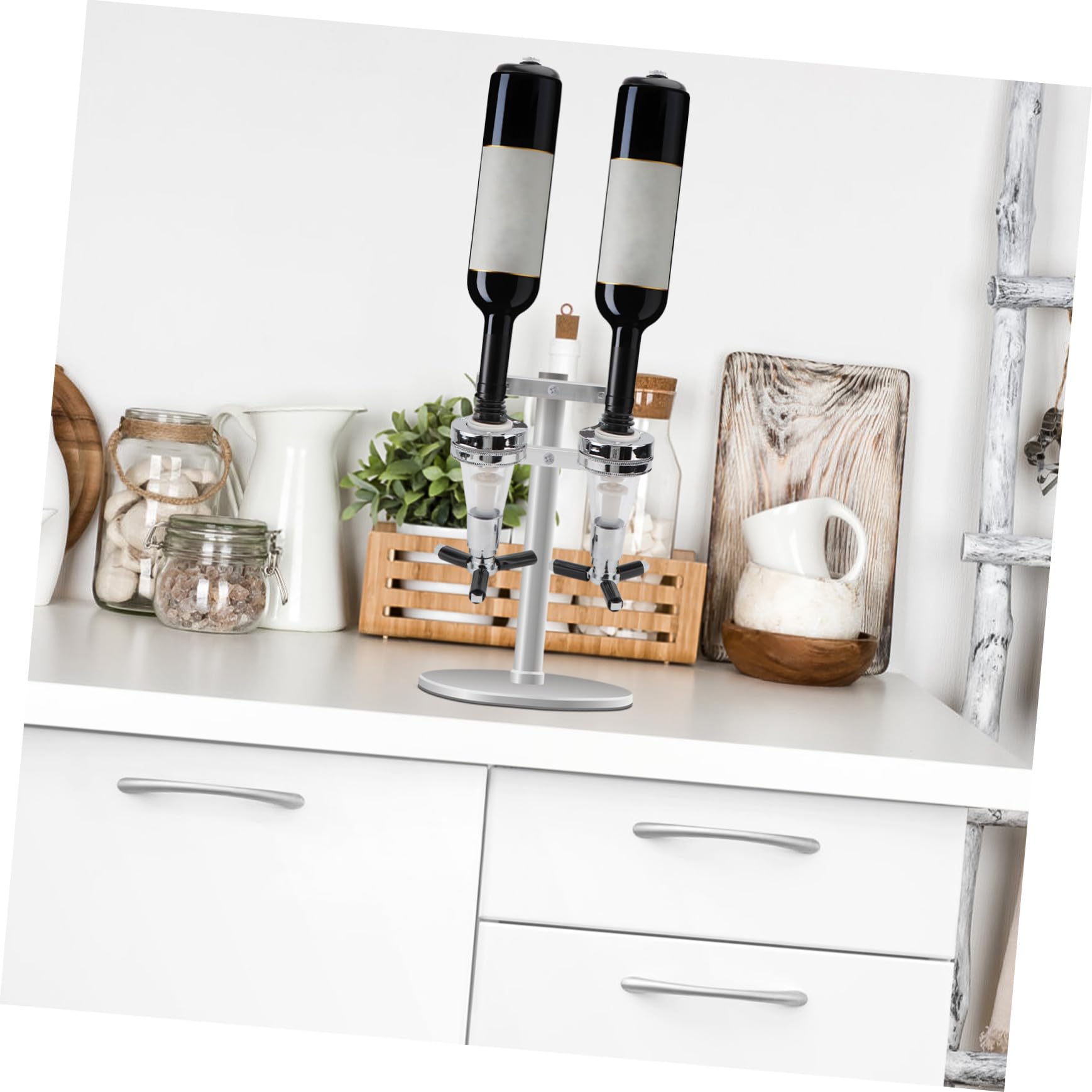 ABOOFAN 2 Dispensador De Vino Máquina Dispensadora De Vino Dispensador De Licor Bebidas Cerveza Dispensador De Botellas Cóctel Whisky Montado En La Pared Aleación De Aluminio Agua con Gas