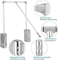 Vista 3 de LDIW Closet Pull Down Rods Aluminum Pull Down Closet Rod Hanger Wardrobe Lift Rail Organizer Storage System for Bedroom Cloakroom,Black,830~1150mm