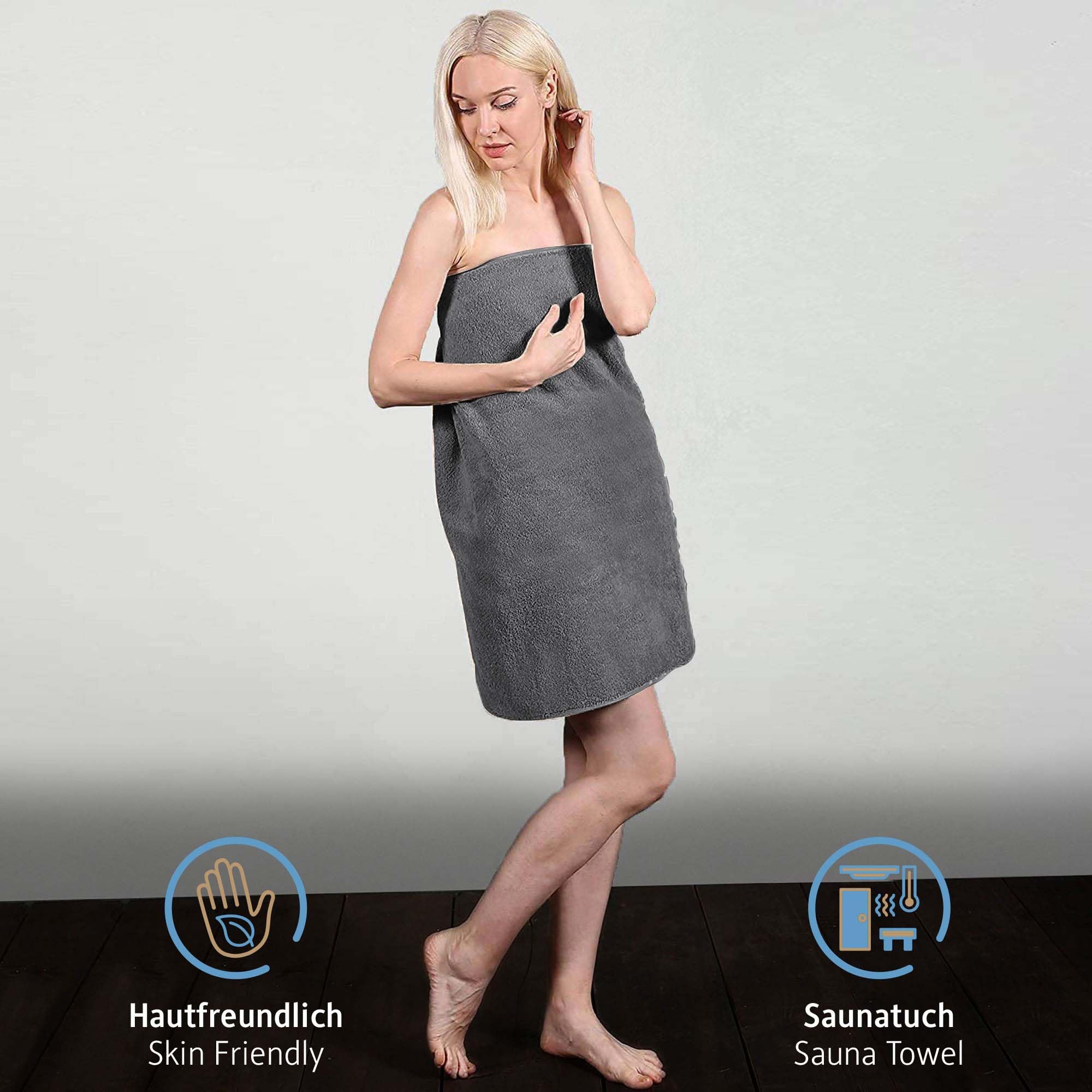 Komfortec 2er Saunahandtuch Set 80x200 cm – Bild 5