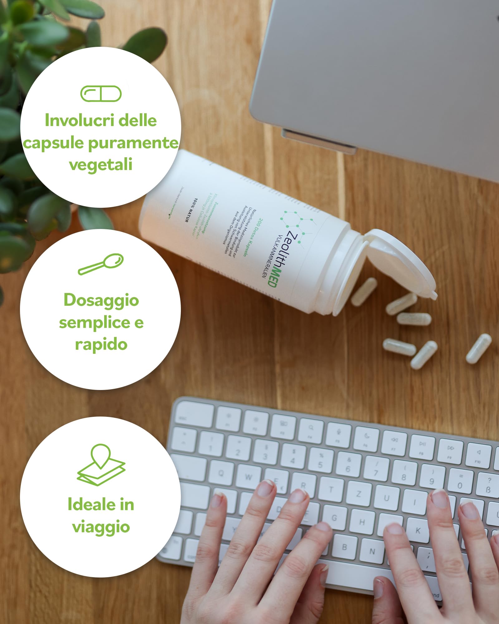 Zeolite MED 200 Detox-Capsule Dispositivo Medico